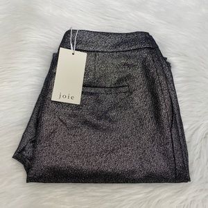 NEW wTag-JOIE Estra Silver Foil Pants 4
